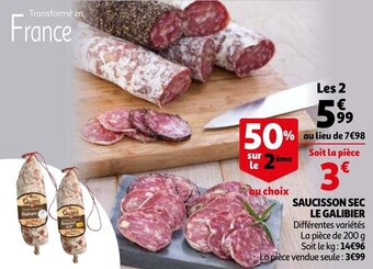 Auchan Saucisson Sec Le Galibier aanbieding