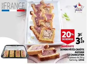 Auchan Immediate 16 Mini Pates Croute Auchan Le Charcutier aanbieding
