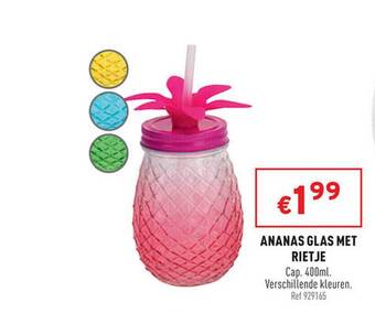 Trafic Ananas Glas Met Rietje aanbieding