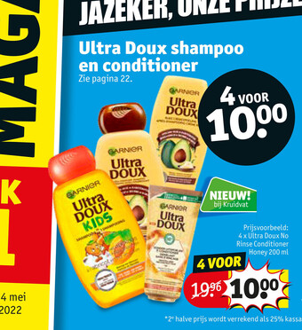 Kruidvat Ultra Doux shampoo en conditioner aanbieding