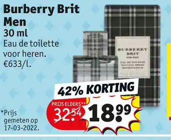 Kruidvat Burberry Brit Men 30ml aanbieding
