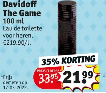 Kruidvat Davidoff The Game 100ml aanbieding