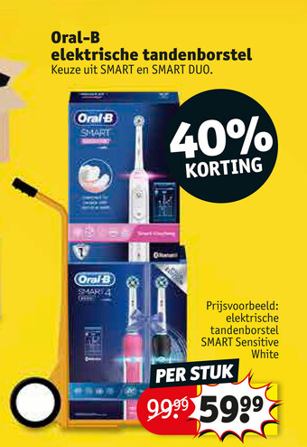 Kruidvat Oral-B elektrische tandenborstel SMART Sensitive White aanbieding
