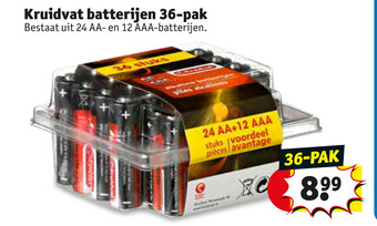 Kruidvat Batterijen 36-pak aanbieding