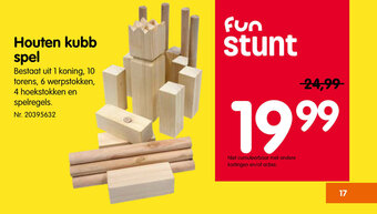 Fun Houten kubb spel aanbieding