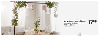 Decoratiestang met tafelklem 140/250x90(h) cm