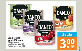 Albert Heijn Danio Romige Kwark 450 Gram aanbieding