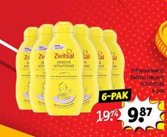 Kruidvat Zwitsal Zeepvrij Schuimbad 6-pak aanbieding