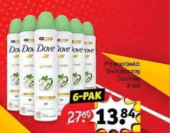 Kruidvat Dove Deospray Cucumber aanbieding