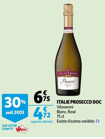 Auchan Italie Prosecco Doc aanbieding
