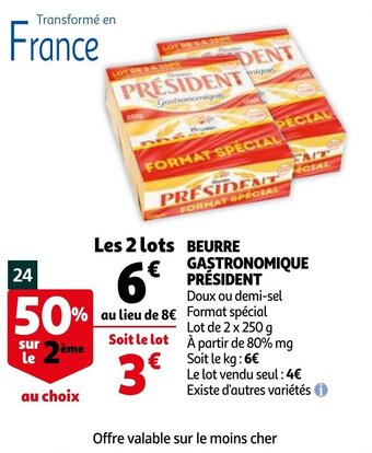Auchan Beurre Gastronomique President aanbieding
