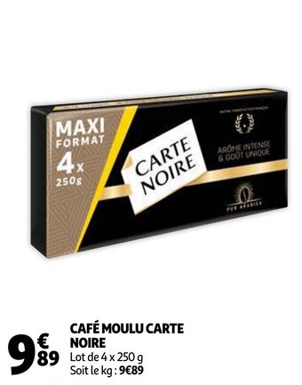 Auchan Cafe Moulu Carte Noire aanbieding