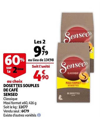 Auchan Dosettes Souples De Cafe Senseo aanbieding