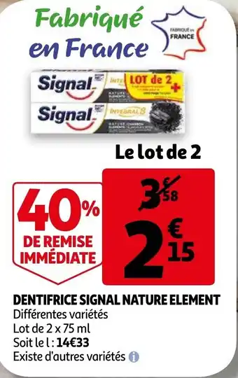 Dentifrice Signal Nature Element