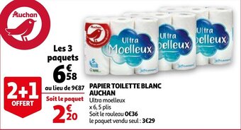 Auchan Papier Toilette Blanc Auchan aanbieding
