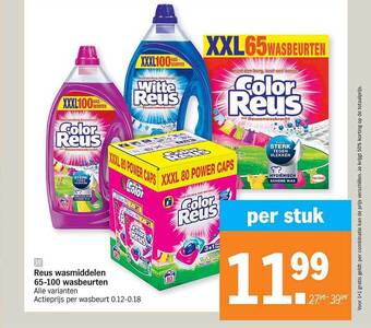 Albert Heijn Reus Wasmiddelen 65-100 Wasbeurten aanbieding