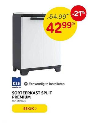 Brico Sorteerkast Split Premium aanbieding