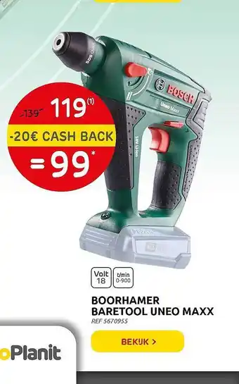 Brico Boorhamer Baretool Uneo Maxx aanbieding