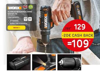 Brico Worx Schroefboormachine Wx101.10 aanbieding