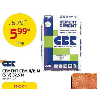 Brico Cement Cem II-m-b (s-v) 32,5 N aanbieding