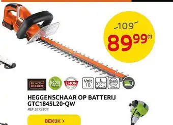 Brico Geggenschaar Op Batterij Gtc1845l20-qw Black+decker aanbieding