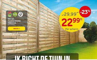 Brico Recht Tuinscherm Treccia aanbieding
