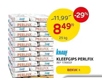 Brico Kleefgips Perlfix Knauf aanbieding