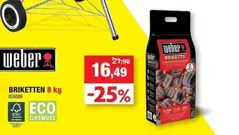 Hubo Briketten Weber aanbieding