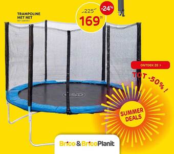 Brico Trampoline Met Net aanbieding