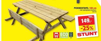 Hubo Picknicktafel 180 Cm aanbieding