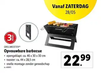Lidl Grillmeister Opvouwbare Barbecue aanbieding