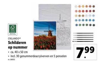 Lidl Crelando Schilderen Op Nummer aanbieding
