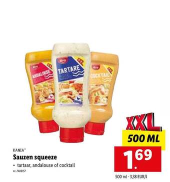 Lidl Kania Sauzen Squeeze aanbieding