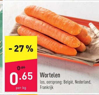 ALDI Wortelen per kg aanbieding