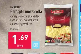 D'Antelli Geraspte mozzarella 250 g