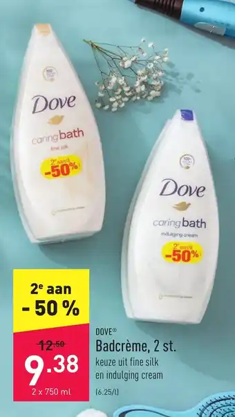 ALDI Dove Badcreme 2 x 750 ml aanbieding