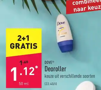 ALDI Dove Deoroller 50 ml aanbieding