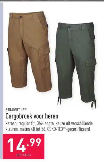 ALDI Straight up Cargobroek voor heren maten 48 tot 56 aanbieding