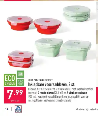ALDI Home creation kitchen Inklapbare voorraaddozen, 2st. aanbieding