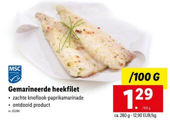 Lidl Gemarineerde heekfilet aanbieding