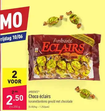 ALDI Ambiente Choco eclairs 2 x 250 g aanbieding
