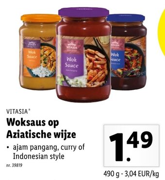 Lidl Vitasia Woksaus op Aziatische wijze aanbieding