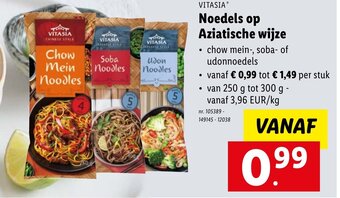 Lidl Vitasia Noedels op Aziatische wijze aanbieding