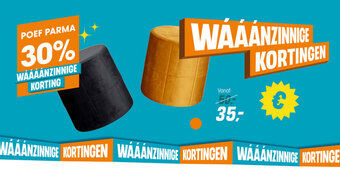 Kwantum Poef Parma aanbieding