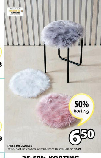 Jysk Taks Stoelkussen 34 cm aanbieding