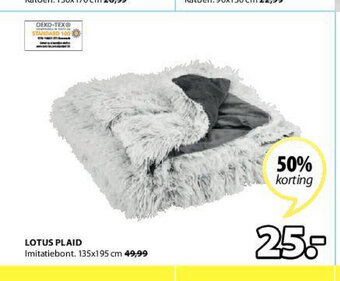 Jysk Lotus Plaid 135 x 195 cm aanbieding