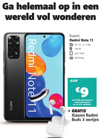 Base Xiaomi Redmi Note 11 aanbieding
