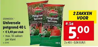 Lidl Grandiol Universele potgrond 40L aanbieding