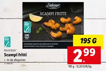 Lidl Delicieux Scampi fritti aanbieding