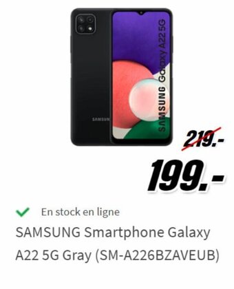 Samsung Smartphone Galaxy A22 5G Gray (SM-A226BZAVEUB)